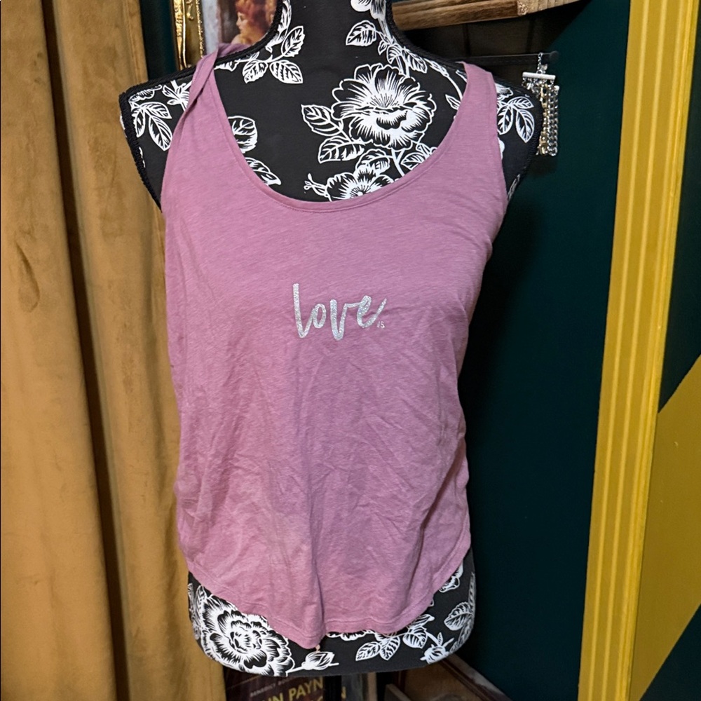 Victoria's Secret Pink Tank Top with Love Print